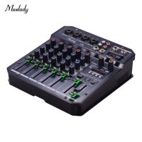 T6 Portable 6-Channel Sound Card Mixing Console Audio Mixer Built-in 16 DSP 48V Phantom power Supports BT Connection Projector Mounts