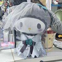 Sanrio Kawayi Kuromi ตุ๊กตาเมโลดี้โกธิคผีตุ๊กตาของเล่นงานแต่งงานหมอนอิงนุ่มตุ๊กตาเบาะสัตว์ของขวัญฮาโลวีนเด็ก