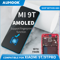 SUPER AMOLED LCD สำหรับเหมาะสำหรับ Xiao Mi Mi 9T จอแสดงผล LCD Touch Screen พร้อมกรอบ Digitizer Assembly สำหรับ M 9T Pro LCD สีแดง Mi K20K20 Pro Lcd