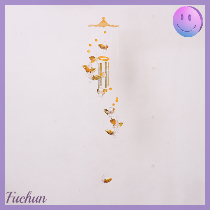 fuchun-ระฆังลมหลาของขวัญโชคดีเทวดาผู้ทักษ์กระดิ่งโลหะแขวนเสียงดี