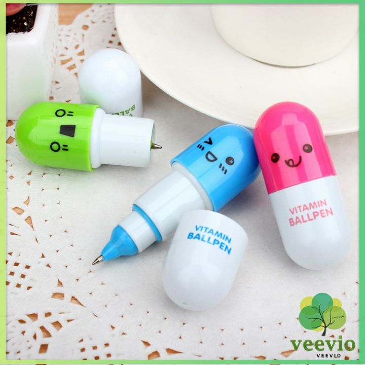 veevio-ปากกาแคปซูล-ปากกาลูกลื่น-ปากกาแฟชั่น-capsule-ballpen-มีสินค้าพร้อมส่ง-on-sale