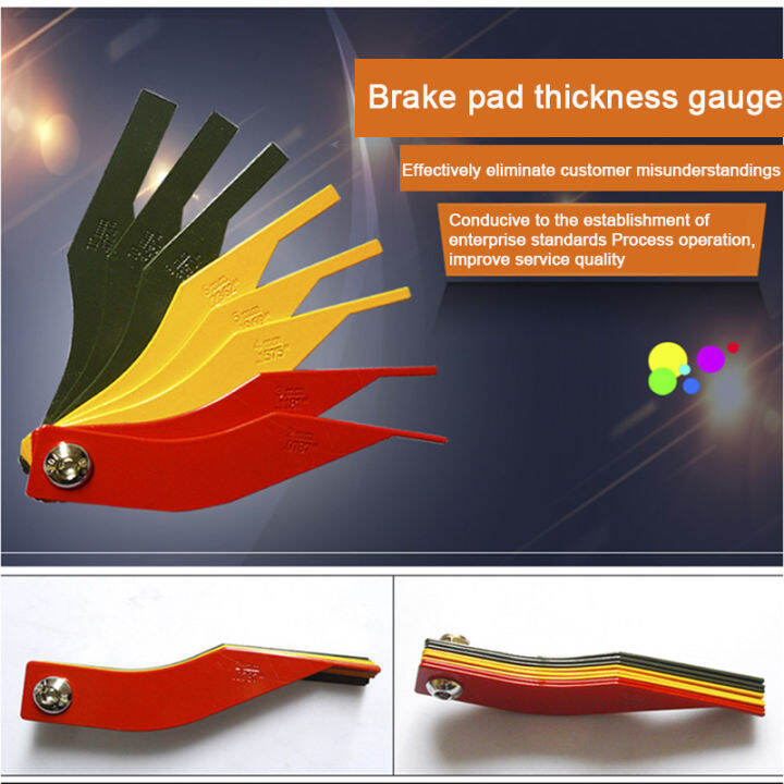 Brake Pad Measuring Tool Gauge Feeler Tester Scale Lining Thickness