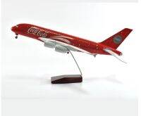 [47CM]  โมเดลเครื่องบิน Coca Cola (Coke) Airbus A380 Airplane Model with LED Light (Touch or Sound Control) Plane for Decoration) ทำด้วยเหล็ก มีฐาน มีไฟ มีล้อ - ของเล่น ของสะสม ตั้งโชว์