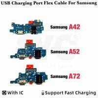 1ชิ้นต้นฉบับเหมาะสำหรับ Samsung Galaxy A72 A725F A525F A52S A528 A42 5กรัมขั้วต่อแท่นชาร์จ USB A426B งองอได้บอร์ดพอร์ต