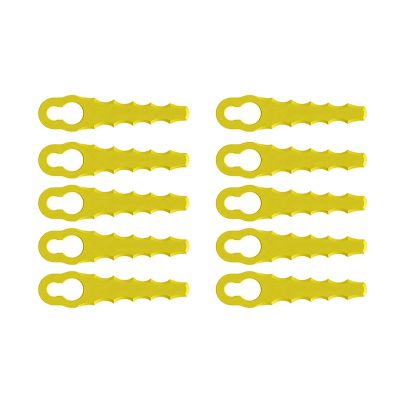 10Pcs Plastic Blades for Serrated Double Blade Heads - Suitable for Rac155 and Rac157-Rac158 Edge Trimmers and Blade