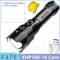 Newest 5000mAh XHP160 16-core LED Flashlight Zoom USB Rechargeable Most Powerful xhp50 Torch by 18650 26650 Handheld Light