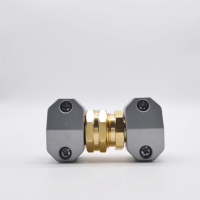 Hose Mender Hose Repair Coupler Metal Gold&amp;Gray Parts for 3/4 Inch or 5/8 Inch Garden Hose Connector Hose Male and Female Connectors