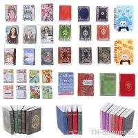 3/4/5Pcs 1/12 Scale Dollhouse Vintage Miniature Book Model Notebook Mini Magazine Pretend Play Doll House Furniture Decoration