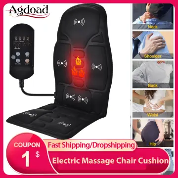 Dropship Vibrating Back Massager With Heat Chair Pad Rolling