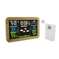 Digital Table Watch With Temperature And Humidity Gauge Weather Station Alarm Clocks Snooze Desk Clock