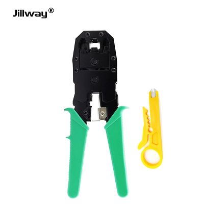 Jillway RJ45 Crimper Network Hand Tools RJ11RJ12RJ45 Crimper Pliers for Network and Telephone Cables Modular Connector Crimping