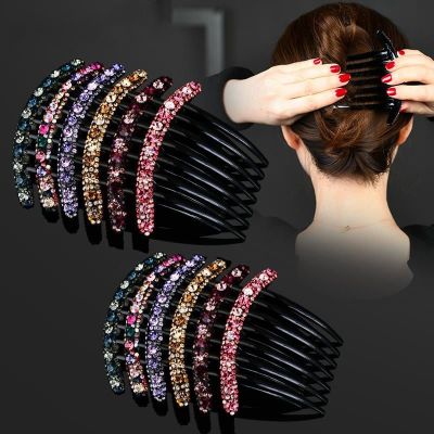 Korean style new hair accessories sweet lady hair comb with diamonds