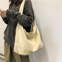 hang qiao shopShoulder Bag Women Shopper Canvas Tote Bag Female Solid Simple Large Capacity Crossbody Bags Women Designer Handbags