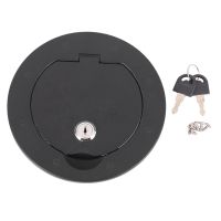 Upgraded Aluminum Locking Gas Tank Cap Fuel Filler Door Cover for Jeep Wrangler JK Unlimited Sport Rubicon Sahara 2007-2017 with Lock