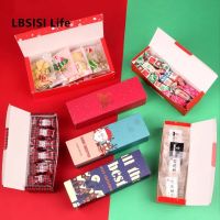 LBSISI Life 20ชิ้นกล่องกระดาษห่อของขวัญคริสต์มาสร่าเริงกล่องลูกอมกระดาษห่อลูกอมตังเมกล่องใส่ของขวัญกระดาษกระดาษบิสกิตกล่องพลิก