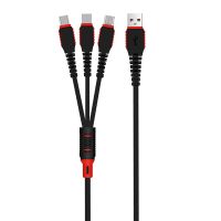 1.2m Three-in-One Data Cable New Style USB Fast Charge for Android Type-c Data Cable Triple for Iphone Usb Cable Extension