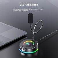 MC01 Wired Microphone Colorful Light Effect 360 ° Flexible Microphone for Tablet PC Computer