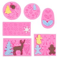 Christmas Mold Elk Snowflake Snowman Gingerbread Man Silicone DIY Handmade Project Jewelry Cake Chocolate Fudge Silicone Mold