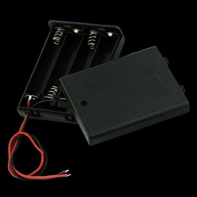 1Pcs AAA Battery Holder Case Box With Leads With ON/OFF Switch Cover 2 3 4 Slot Standard Battery Container Drop Shipping
