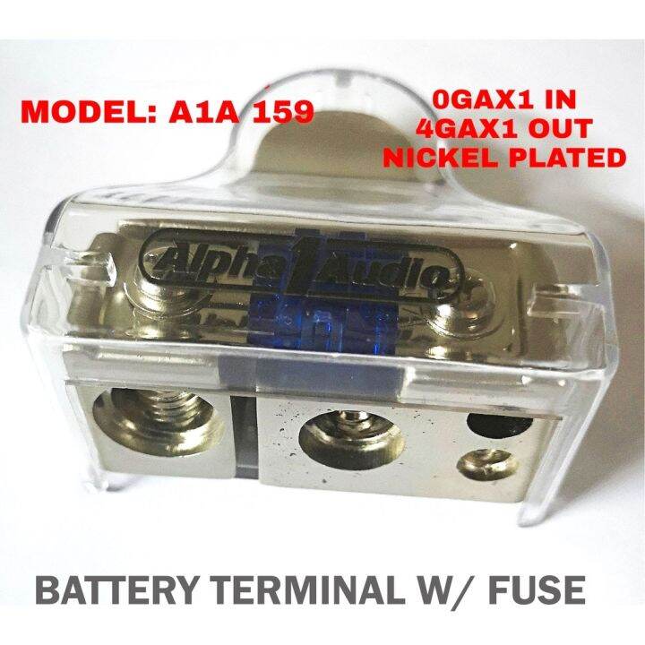 Alpha 1 Audio Car Battery Terminal With Fuse 60A for Cable Wire