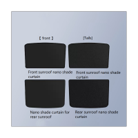 อุปกรณ์ตกแต่งภายในที่บังแดดด้านหน้าและด้านหลังสีดำสำหรับรถ Tesla รุ่น Y/3