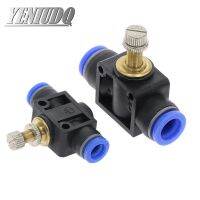 □ SA quot; Pneumatic Fittings 4mm to 12mm OD Hose Tube Gas Flow Adjust Valve Connector Fitting Air Speed Controller