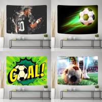 Fashion Football Goal Soccer Ball Neymar Tapestry Wall Hanging Art Room Decor Tapestries Aesthetic Bedroom Background Knitting  Crochet