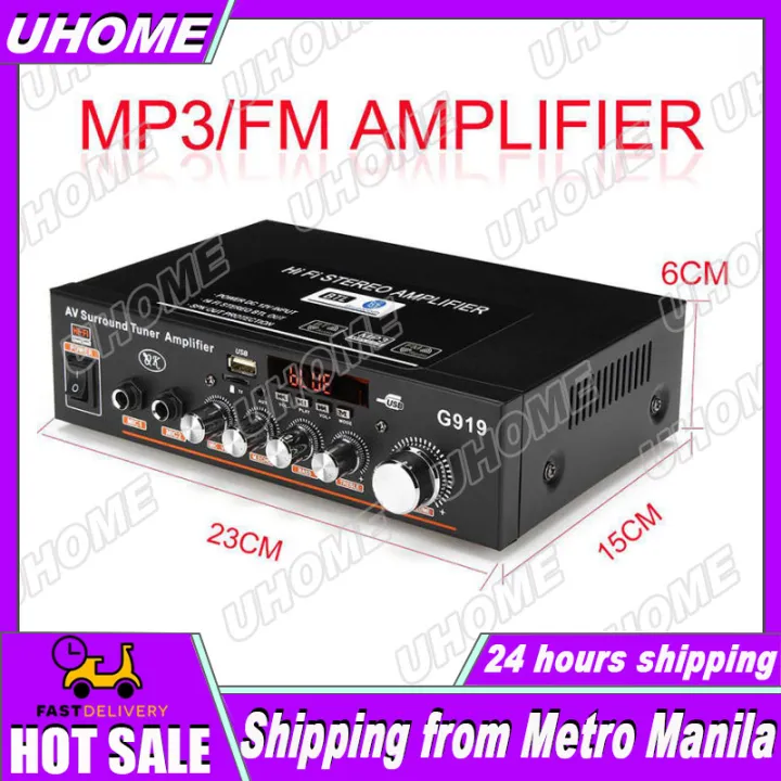 UHOME 360W G919 Mini Amplificador Digital Sterio Audio Bluetooth Stereo