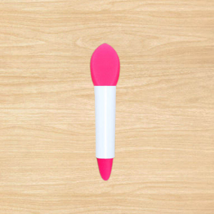 nansouf-pink-mini-double-head-ซิลิโคน-lip-brush-ลิปน่ารักหน้ากากช้อน-beauty-tool