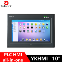 YKHMI 10 "ใหม่ล่าสุด PLC HMI ตัวควบคุมโลจิกแบบตั้งโปรแกรมได้ครบวงจรพร้อมการรับประกันอินพุตและเอาต์พุตสัญญาณอะนาล็อกในตัวหน้าจอสัมผัส