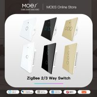 ZigBee Wall Touch Smart Light Switch With Neutral/No Neutral No Capacitor Smart Life/Tuya Works with AlexaGoogle Hub Required