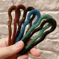 【CW】 New U Hair Grips Resin Forks Styling Hairpin Bending Hairwear Decoration