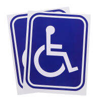 【แฟลชเซล】 2pcs Disabled Sign ความพิการความคล่องตัวที่จอดรถสติกเกอร์พีวีซีสำหรับ AUTO