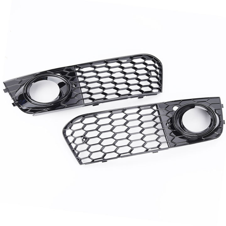 2x-morden-style-front-bumper-grill-car-styling-honeycomb-fog-light-grill-mesh-for-audi-a4-b8-2008-2012-8kd807682-8kd807681