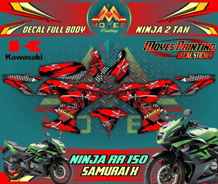 stiker ninja rr 150 stiker decal motor ninja rr 150 stiker full body