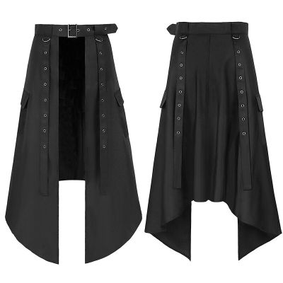 HOT11★Vintage Dress Women Men Gothic Steampunk Skirt Renaissance Hippie Rock Costumes Pirate Skirt Medieval Costume Skirt
