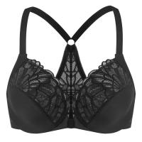 2021MELENECA Front Closure Bras for Women Sexy Lace Plus Size Underwire Unlined