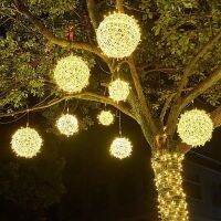 Holiday Outdoor Decor LED Lights Festoon Christmas Ball String Lights Waterproof Street Garland Winter Garden Wedding Decoration