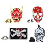 hot【DT】 Gothic Horror Enamel Brooch Fashion Jewelry Lapel Punk  Pirate Pin Pendant