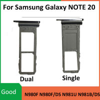 Dual ซิมการ์ดเดียวถาดสำหรับ Samsung Galaxy หมายเหตุ 20 5G N980 N981 N980F/DS ซิมการ์ดถาดผู้ถือเปลี่ยน-Shumue