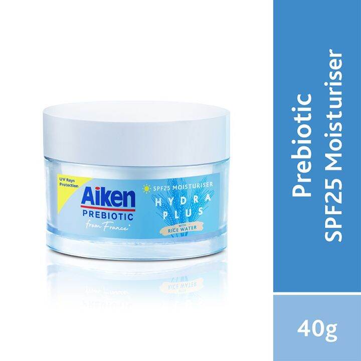 AIKEN Prebiotic Hydra Plus SPF25 Moisturiser 40g Protect Skin From UV