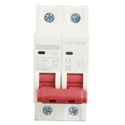Circuit Breaker DC Miniature Circuit Breaker Professional 50A 1000V Easy Installation Overload Protection Magnetic System for