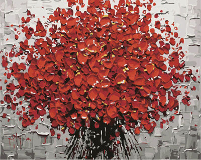 SDOYUNO Frame Red Flowers DIY Painting By Numbers Acrylic Art Canvas Painting Modern Home Wall Art Picture Handpainted Artwork