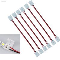 ▦㍿❆ 8mm 10mm 2Pin 5-100Pcs LED Strip Connector Cable Width PCB Single Color Tape Light For 3528 2835 5050 LED Strip Lighting