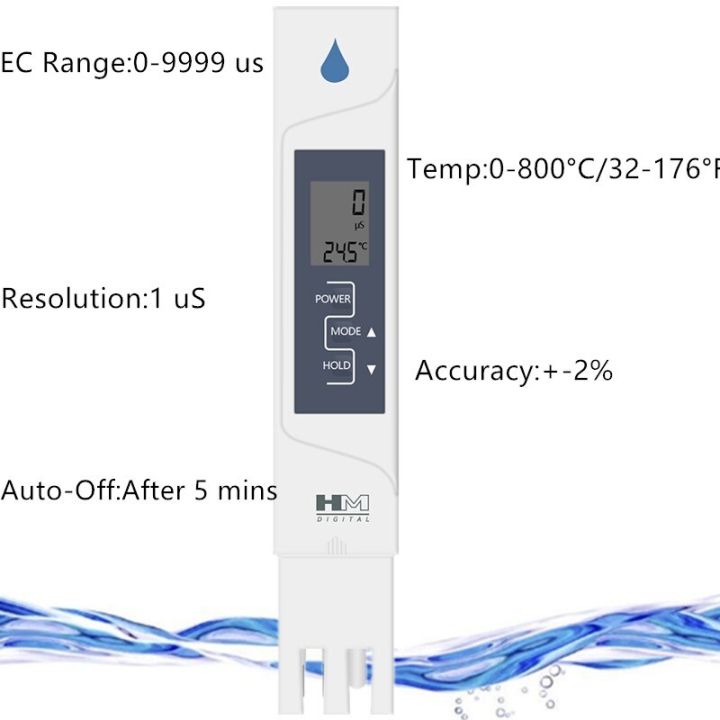 sale-wortiedarko1974-hm-ec-เครื่องทดสอบอุณหภูมิ-ec-temp-2-in-1ฟังก์ชั่นวัดค่าการนำไฟฟ้าอุปกรณ์ทดสอบคุณภาพน้ำเครื่องทดสอบ-ec-สำหรับสระว่ายน้ำลด30