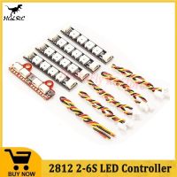 HGLRC 2812 2-6S ตัวควบคุมไฟ LED บอร์ด W/ 4ชิ้นแถบไฟ LED W554B คอมโบสำหรับ RC สำหรับแข่ง FPV โดรนโดรน RC อะไหล่ RC