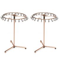 2X Jewelry Rotating Ring Display Holder Organizer Necklace Stand Rack 23 Hooks