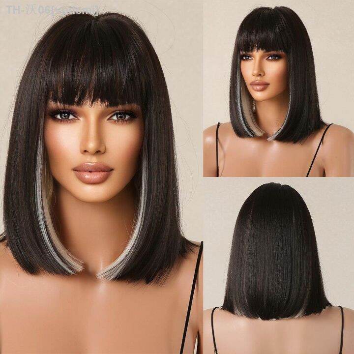 black-white-highlight-short-bob-wigs-with-bangs-women-natural-synthetic-straight-hair-straight-bob-wig-heat-resistant-fiber-hot-sell-vpdcmi