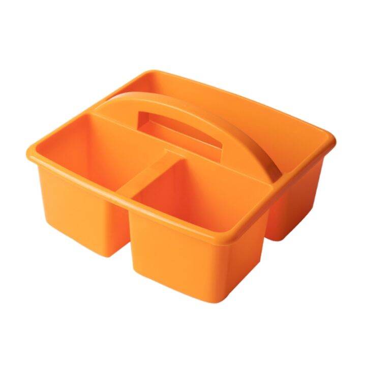 Portable Storage Caddies Box Plastic Divided Basket Bin with 3 ...