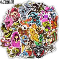 【YF】☢☍℗  50pcs Terror Sticker Graffiti Dark Stickers for on case Laptop Skateboard Fridge